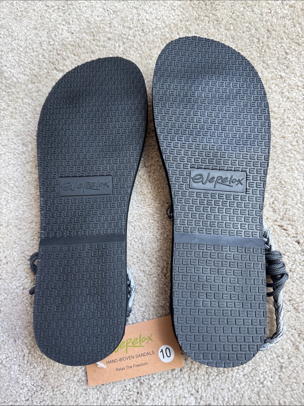 Black and Gray Braided Strap Sandals - Women's - Picture 5 of 5